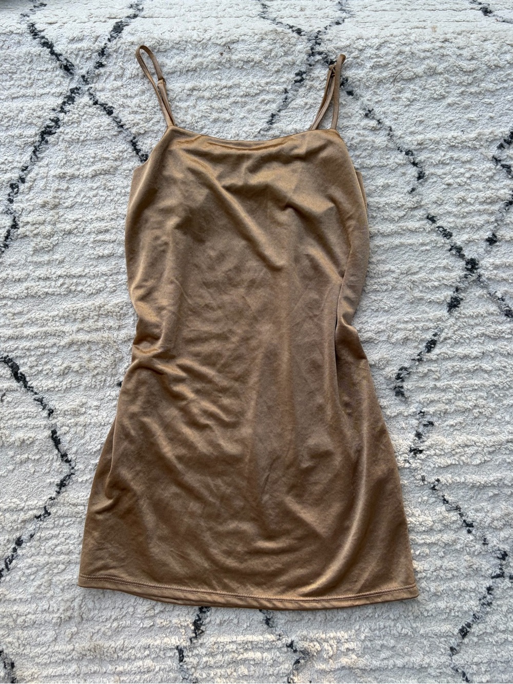 Everyday Tan Slip Chemise with Adjustable Straps